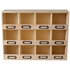Artemio Casier de rangement en bois 12 boîtes - Artémio Beige