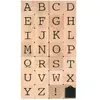 Tampons bois - Alphabet en majuscules
