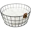 Duvo+ Kattenmand Caviar metalen mand rond Zwart 35x35x17cm
