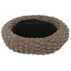 duvoplus, Panier Rond Espresso Modèle Siesta M - 54x54x13cm Noir/Brun,...