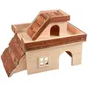 Knaagdierenspeelgoed - Duvoplus - Houten hacienda - 34x24x22CM