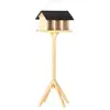 Duvo+ Tuinvogels Voederhuis Op Voet Rimini - 37x28x106cm - Houtkleurig