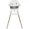 Quax Chaise Haute Évolutive Ultimo 3 Luxe White Et Naturel - Quax