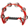 Tambourin 1/2 lune 16 cymbalettes rouge-Stagg