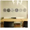 Stickers Muraux décoration adhésifs cercles designs gris et noirs