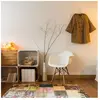 Ambiance Tapis Vinyle pour le sol en pvc - Antidérapant - Protection pour le Sol - Tapis vinyle vintage - 60 x 100 cm - Lavable