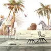 AMBIANCE-STICKER Papier peint panoramique préencollé jungle sauvage h 280 x l 480 cm