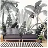 AMBIANCE-STICKER Papier peint panoramique jungle préencollé tropicale humide h 250 x l 240 cm