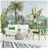 AMBIANCE-STICKER Papier peint panoramique jungle préencollé oasis tropical h 250 x l 360 cm
