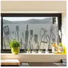 AMBIANCE-STICKER Film Fenêtre Anti Regard Occultant - cuisine ustensiles - Stickers pour Vitres & Porte de Douche - 40x200cm