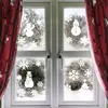 AMBIANCE-STICKER Stickers électrostatiques 30 flocons 3 bonhommes de neige et 1 sapin - Autocollants adhésifs fenêtres noël - décoration fêtes