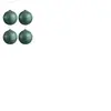 J-Line kerstbal Antiek - glas - azuur - large - doos van 4