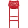 Tabouret de bar design - ALTEREGO - BROZER -Rouge - Plastique - 45x53x...