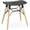 Alterego - ALADIN - Lage kruk - Zwart - 47x34x47 cm