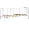vipack Lit banquette blanc Alice en métal, 90 x 200 cm- Sommier à lattes inclus