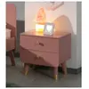 Vipack Table de chevet à 2 tiroirs Billy Bois Rose terre