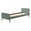 vipack Lit vert olive Billy en pin massif et MDF, 90 x 200 cm. Sommier à lattes inclus.