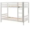 Lit superposé enfant bois Vipack Pino 90x200 cm blanc - Sommiers à lattes inclus