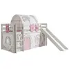 vipack Pack - Lit Enfant Toboggan Tente Tunnel & 3 Pochettes Pino Birdy Blanc