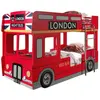 vipack Lit bus enfant avec LED 90x200 cm - Rouge - FUN
