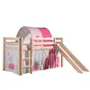 Vipack - PINO Lit Compact avec Toboggan + Rideau de lit Princess + Tun...