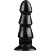 All Black Zwarte Anaal Dildo Met Ribbels