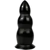 All Black Zwarte dildo 23 cm met ribbels