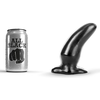 All Black Zwarte Kromme Anaal Dildo 13 cm