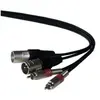IBIZA SOUND CM3RX-2 Câble RCA avec protection à ressort à 2x fiches XL...