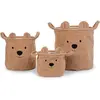 Childhome - Teddy Manden - Set van 3 - Beige - Opbergmand, Speelgoedmand & Wasmand