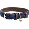 Kentucky Horsewear Dogwear - Hondenhalsband - Gevlochten Nylon - Navy - Maat M/L - 58cm - Hondenriem