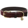 Kentucky - Hondenhalsband - Gevlochten Nylon Hondenriem - Bordeaux - Maat M/L (58cm)