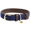 Kentucky Horsewear Dogwear - Hondenhalsband - Gevlochten Nylon - Navy - Maat S - 42cm - Hondenriem
