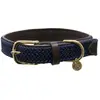 Kentucky Horsewear Dogwear - Hondenhalsband - Gevlochten Nylon - Navy - Maat M - 50cm - Hondenriem