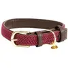 Collier pour chien en nylon tressé Kentucky - rouge bordeaux - 60/68 cm