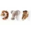 Wild&Soft Mini trophées en peluche safari - BIBIB - lot de 3 - lion, éléphant, girafe
