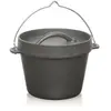 barbecook Barbecool Marmite en fonte pour griller et faire mijoter sur le feu ou sur le barbecue, cocotte avec trépied à poser sur un brasero 0,7 l, diamètre 14 cm, hauteur 11 cm