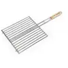 Grille double rectangulaire BARBECOOK - 36 x 34 cm - Manche en bois ar...