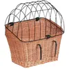 Flamingo - Panier bicyclette guidon crochet canna brun 45x38x47cm