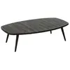 Table Basse en Bois "Teck" 120cm Noir