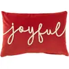 Coussin Déco en Velours Joyful 30x45cm Rouge
