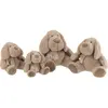 J-Line pluche Hond + Sjaal Zittend - textiel - beige - extra large