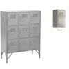 Armoire 9 Portes Metal Argent - CaliCosy Gris - J-LINE - Meuble de cha...
