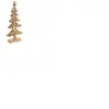 J-Line Sapin De Noël à Poser "bois Manguier" 41cm Naturel Beige