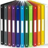 ACROPAQ - 12 x Ringmap 4 ringen - Ringbanden A4 met rug etiketten, Rug...