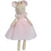 Personnage en peluche Nicotoy Ballerine Souris Robe Rose 33 cm