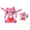 Peluche Simba Disney Stitch Angel Coeur 25 cm - rose - 11x13x25 cm