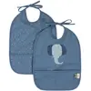 Trixie Lot de 2 bavoirs imperméable Mrs. Éléphant