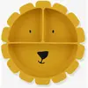 Trixie Assiette Silicone Avec Ventouse Et Compartiments - Mr Lion - Jaune