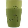Trixie Lot de 2 gobelets en silicone Mr. Dino